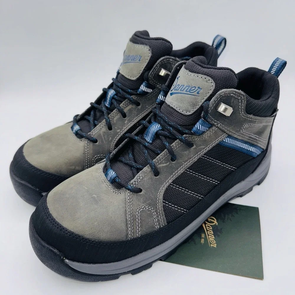Danner‎ Riverside Boots Men's Size 9 D Gray Waterproof Leather Steel Toe